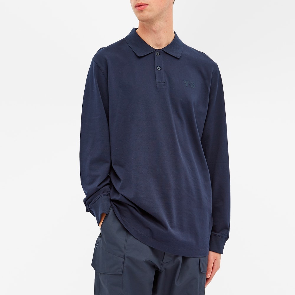 Y-3 Long Sleeve Classic Pique Polo - 4