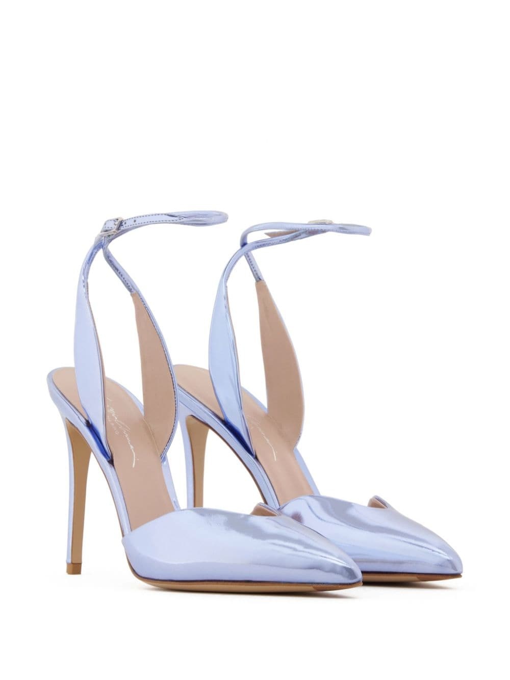 metallic-finish leather pumps - 2
