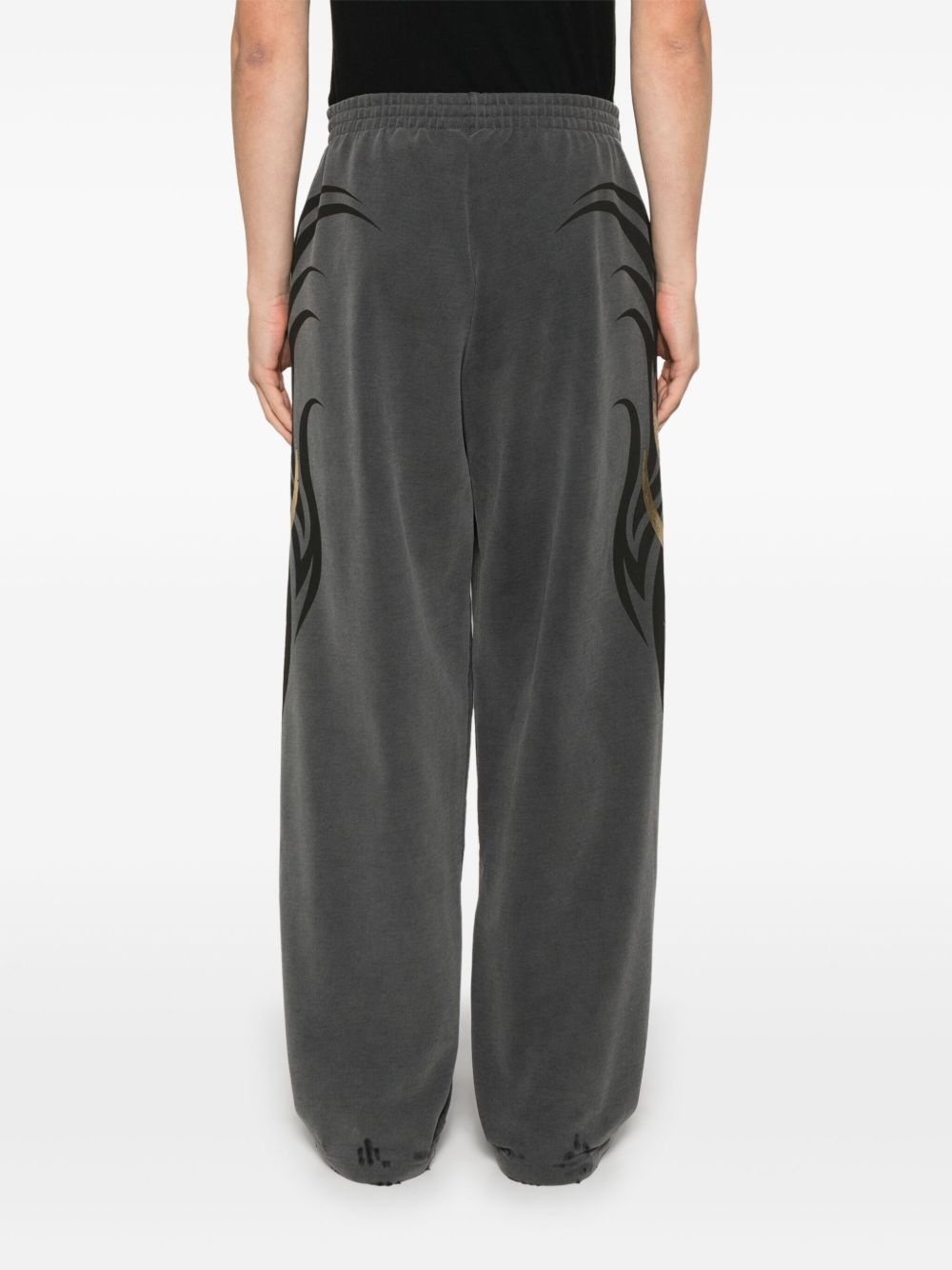 tacky gold-print track pants - 4