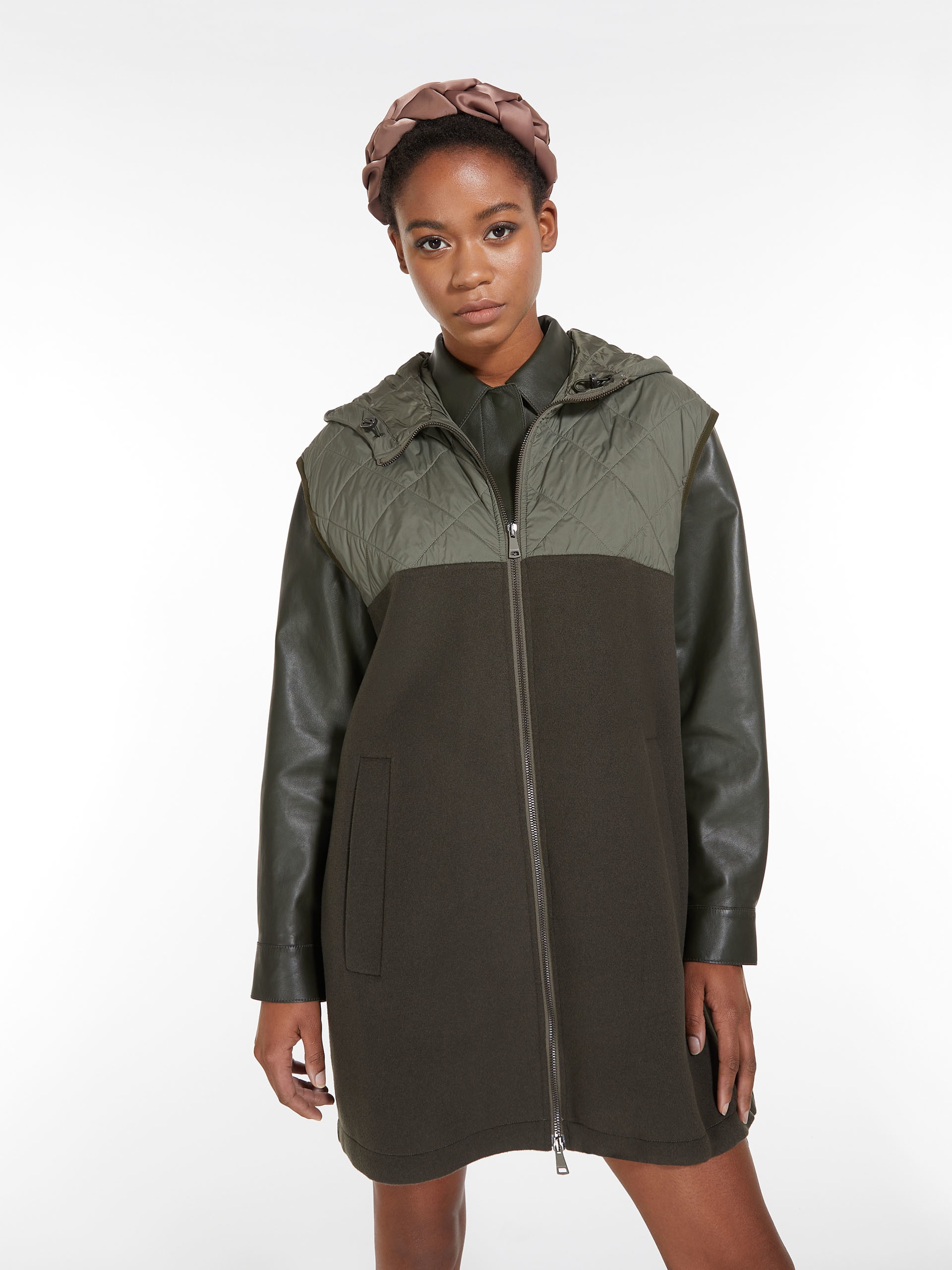 NASTRO Gilet in technical fabric and wool - 5