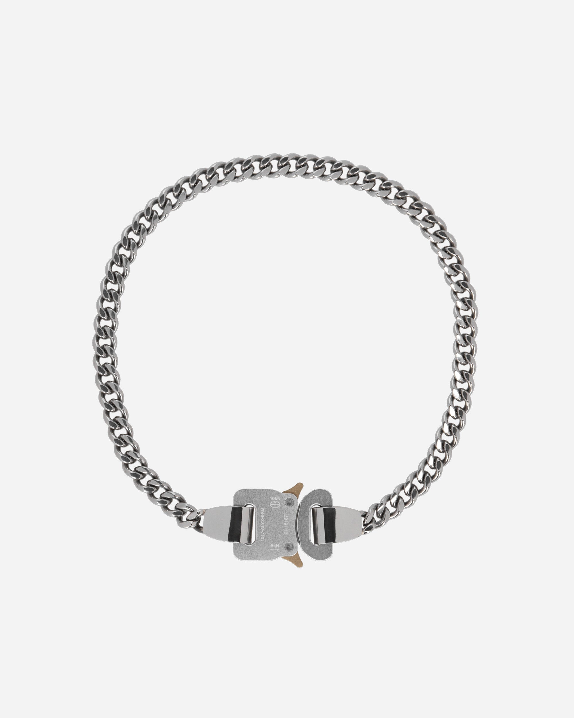 Metal Buckle Necklace Silver - 2