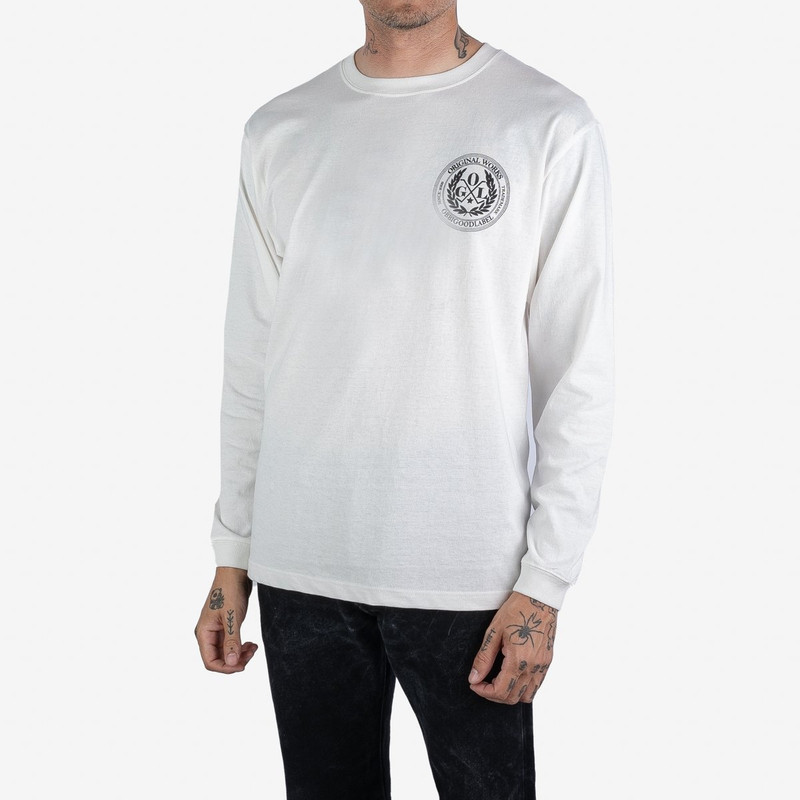 Iron Heart OGL-TEE-LOT20-LOGO-LS-CRM OGL 6.2oz Ringspun Long Sleeve T-shirt - Silkscreen Printed 'OGL Logo' - C outlook