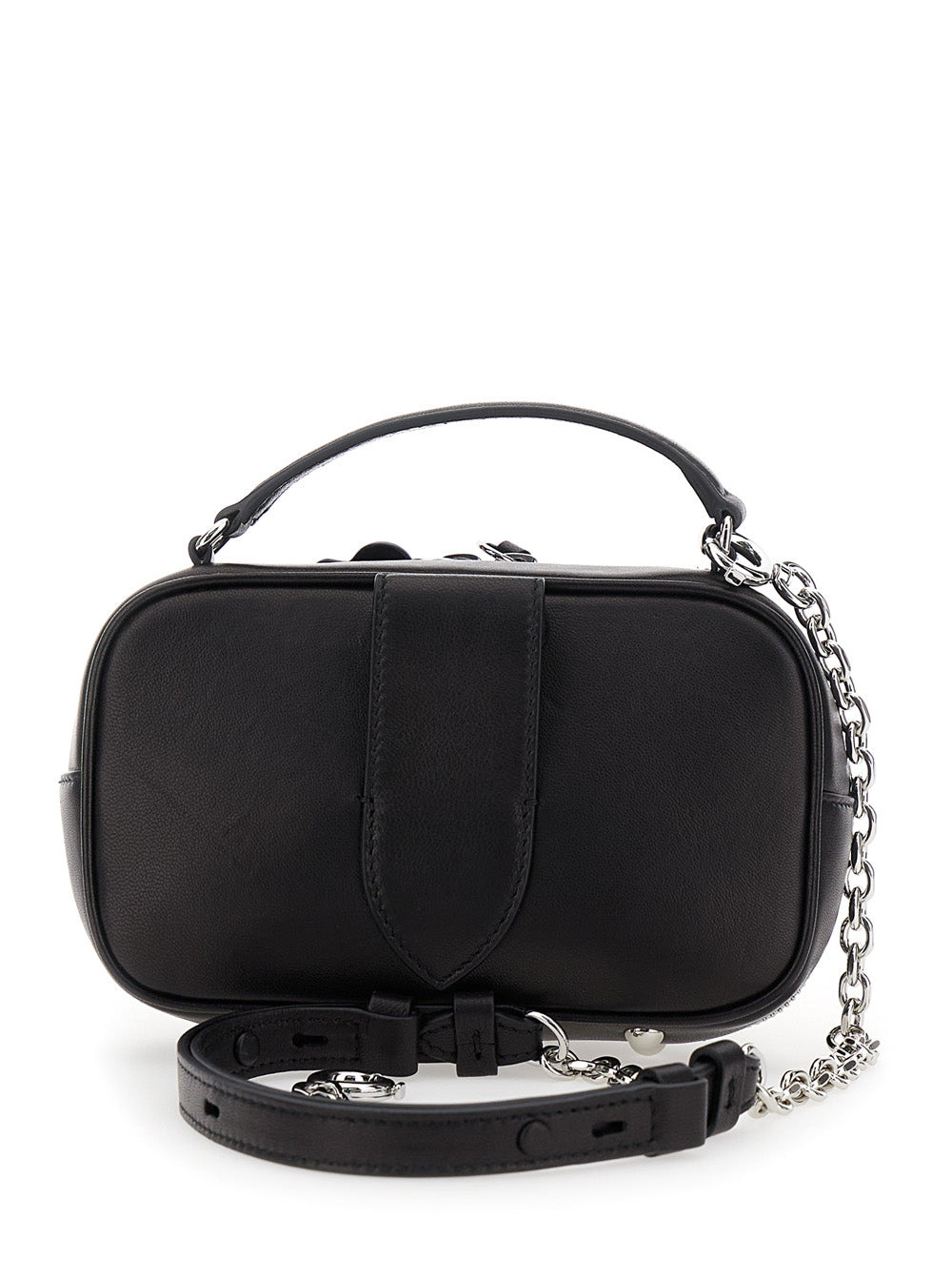 Maison Margiela Women 'Glam Slam' Black Handbag With Logo Plate And Quilted Design In Leather  Woman - 4