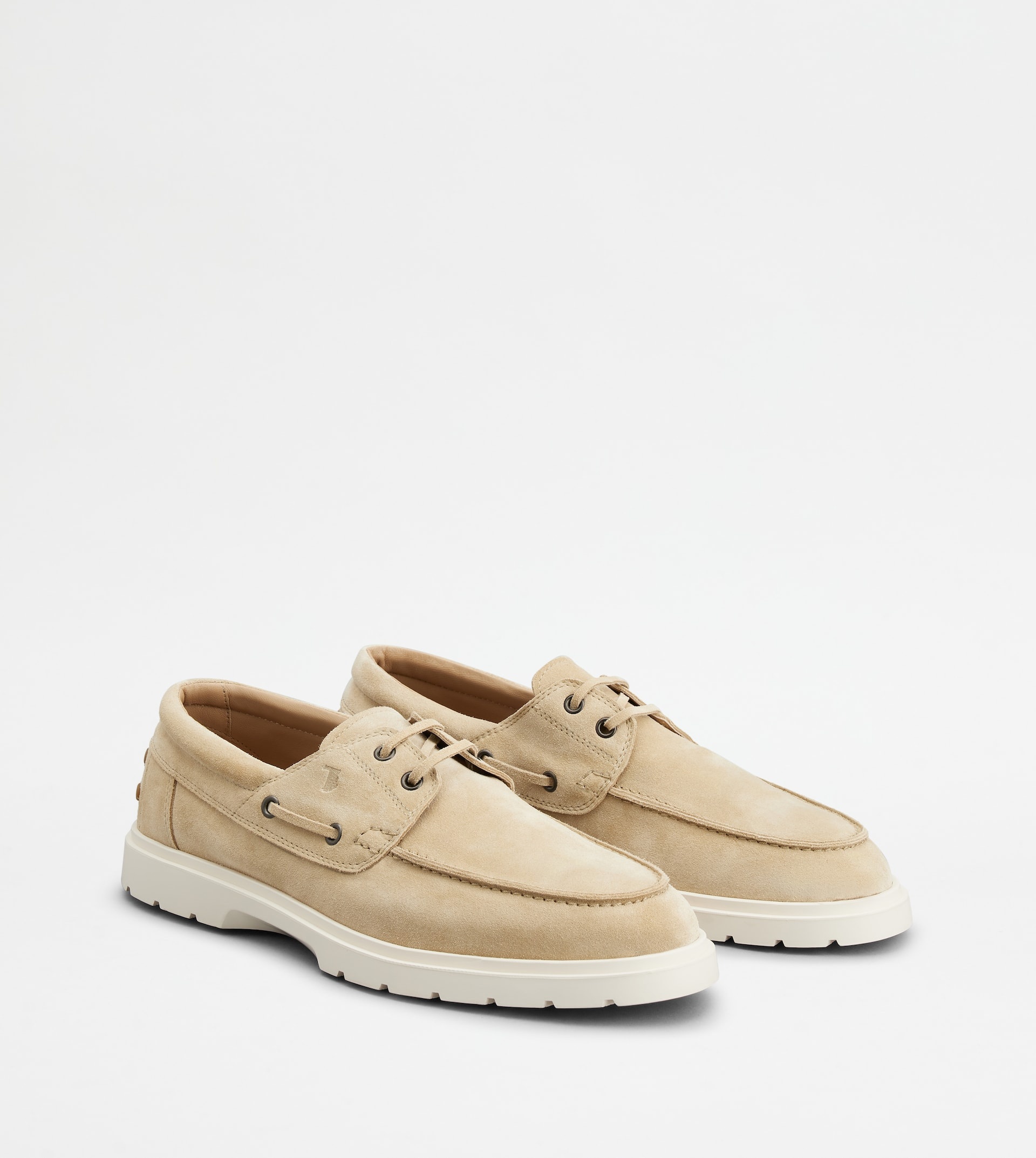 BOAT SHOES IN SUEDE - BEIGE - 3