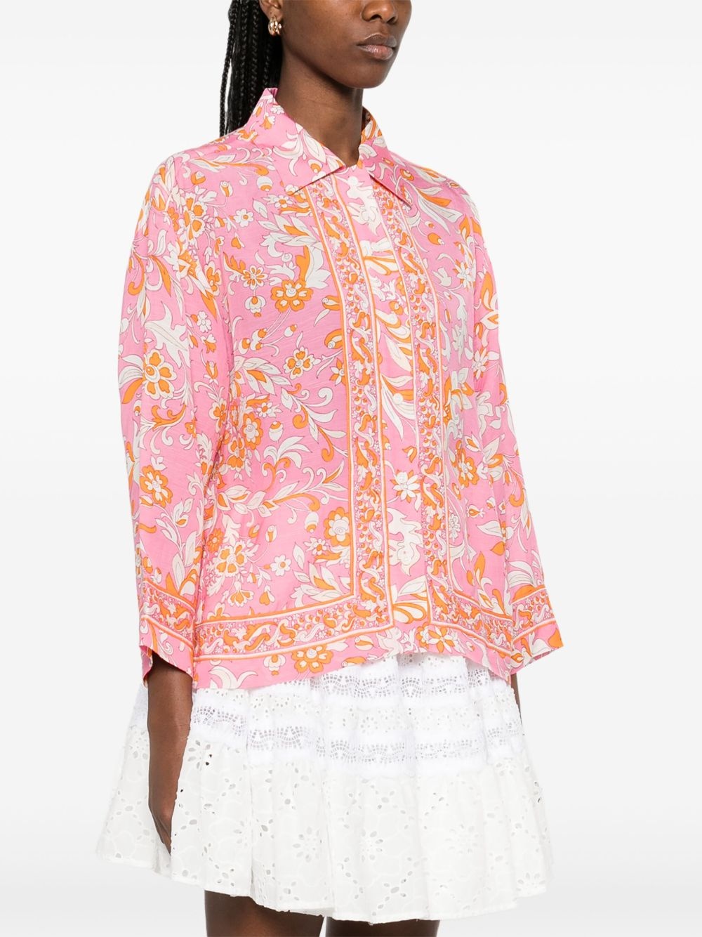 floral-print shirt - 3