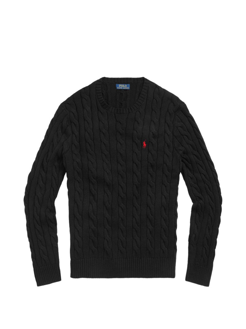 Pony-detail cable-knit sweater 1