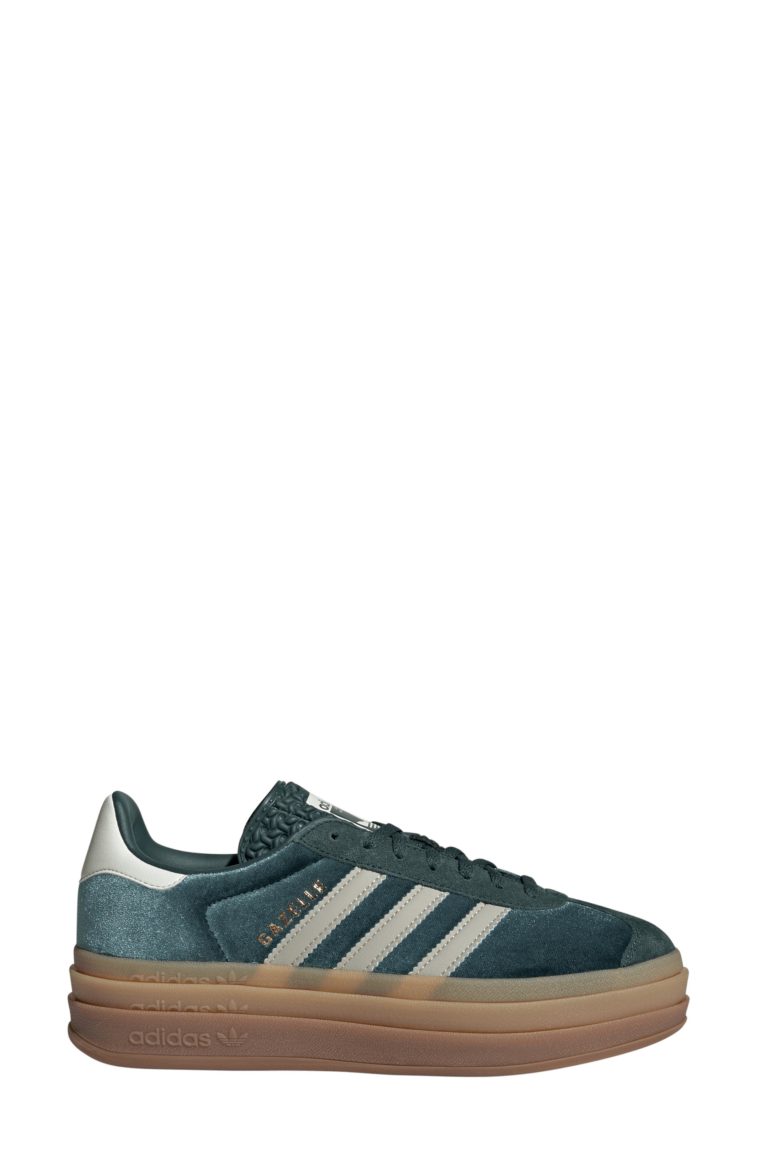 adidas Gazelle Bold Platform Sneaker in Green/Putty/Mineral Green at Nordstrom - 3