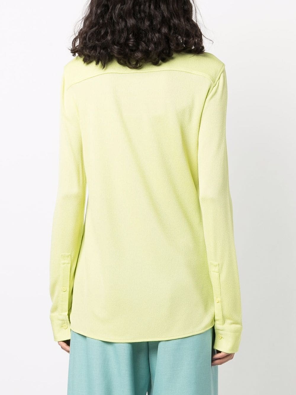classic-collar crepe shirt - 4