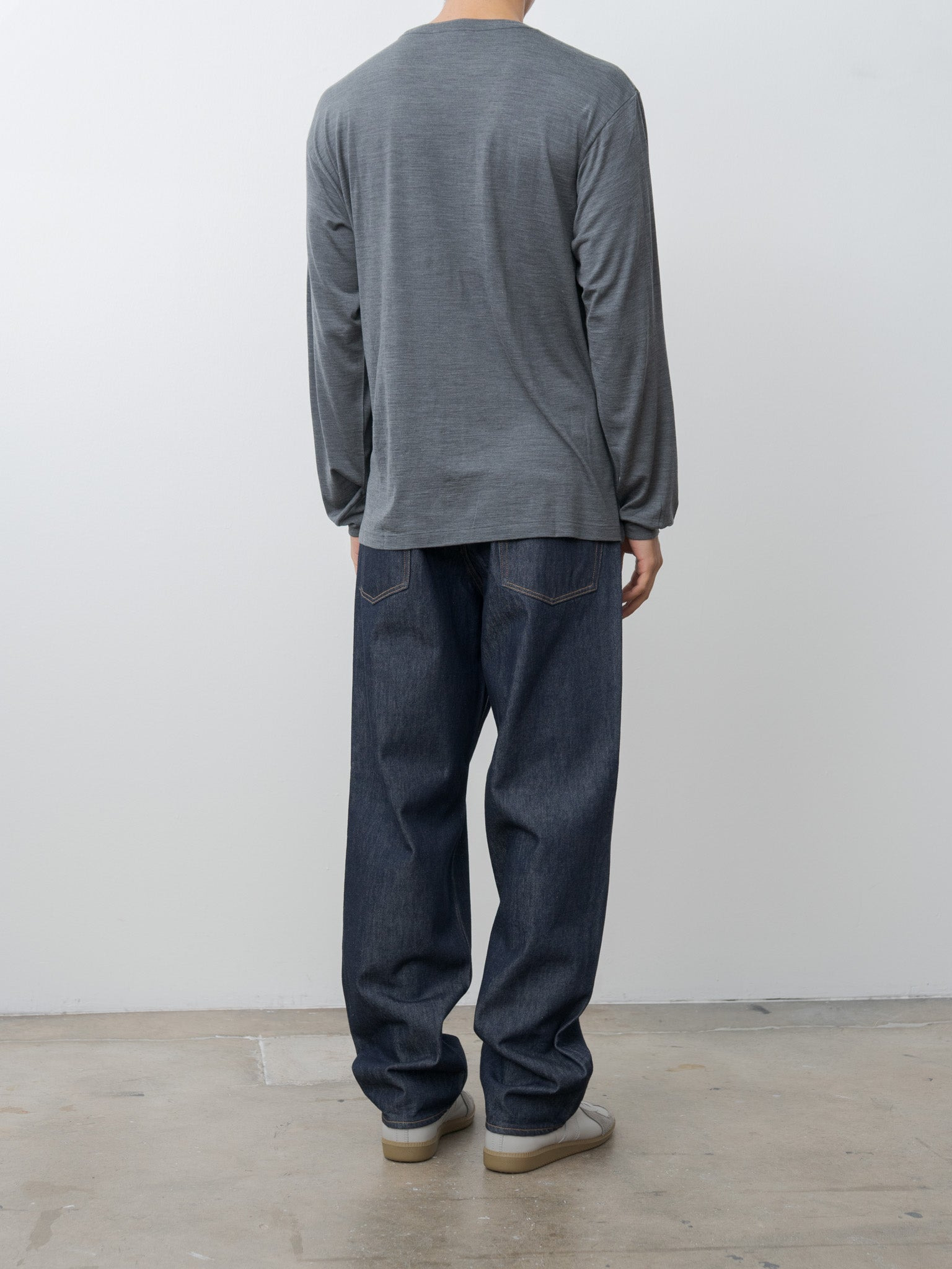 Wool Soft Jersey L/S Tee - Top Charcoal - 4