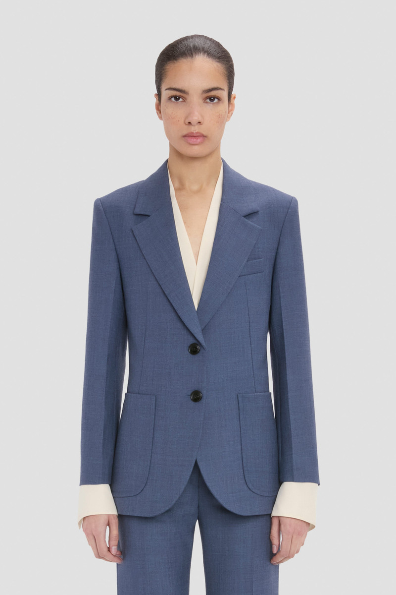 Victoria Beckham Katherine Jacket In Blue outlook