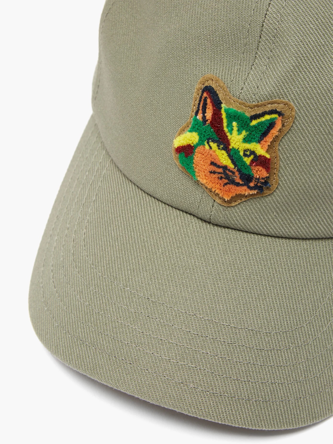 Neon Fox Head logo-patch cotton-blend cap - 2