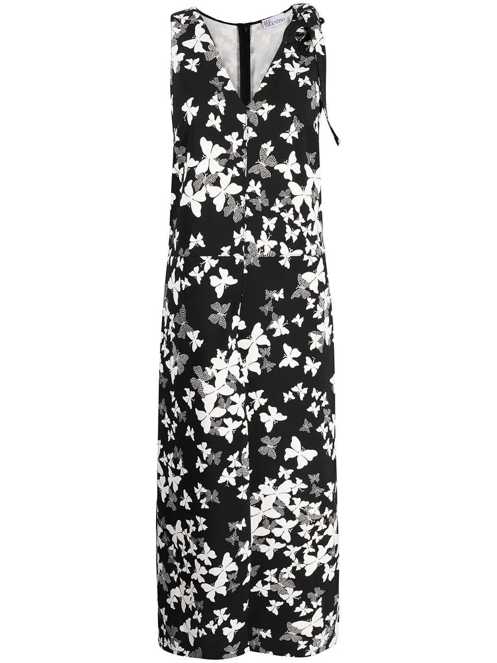 butterfly-print jumpsuit - 1