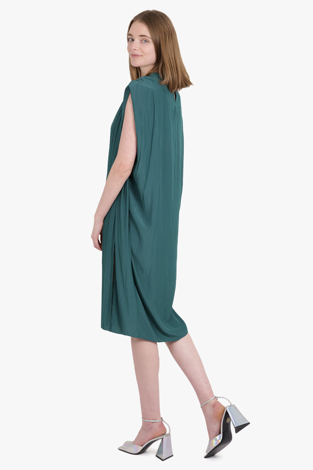 DRAPED S/LESS DRESS | DRAGON - 3