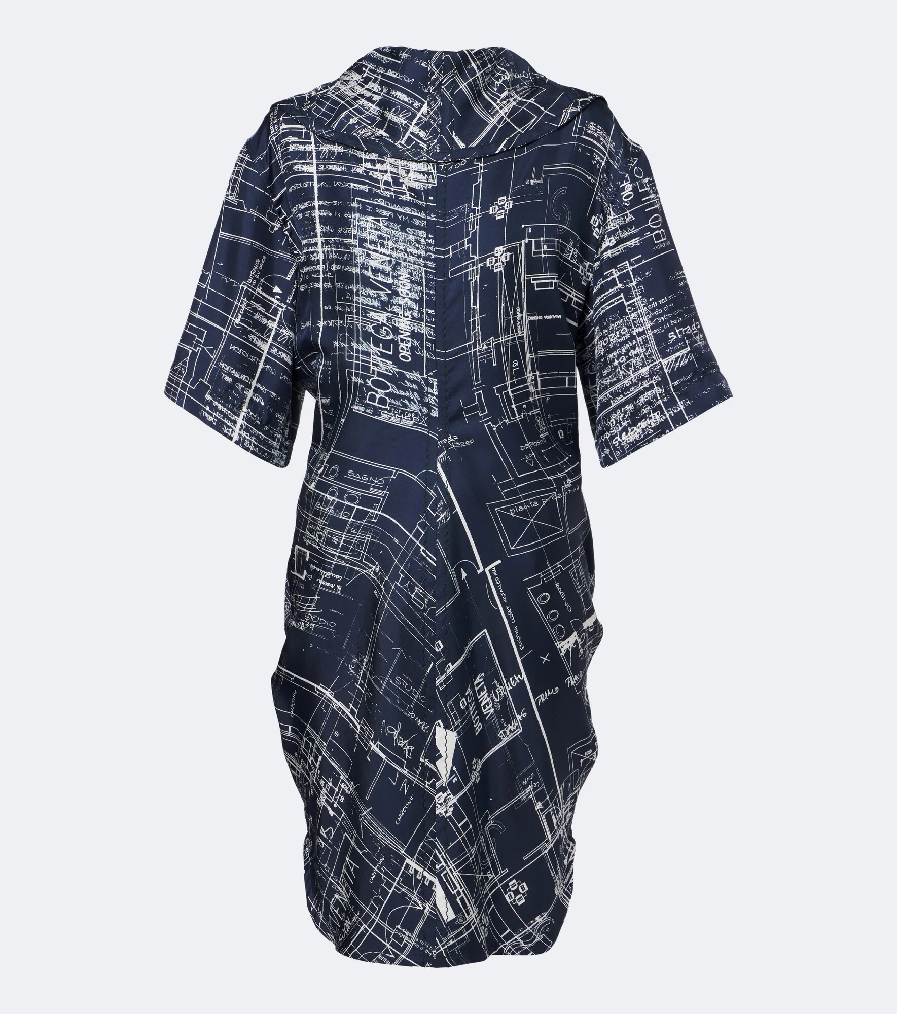 Printed silk twill midi dress - 1