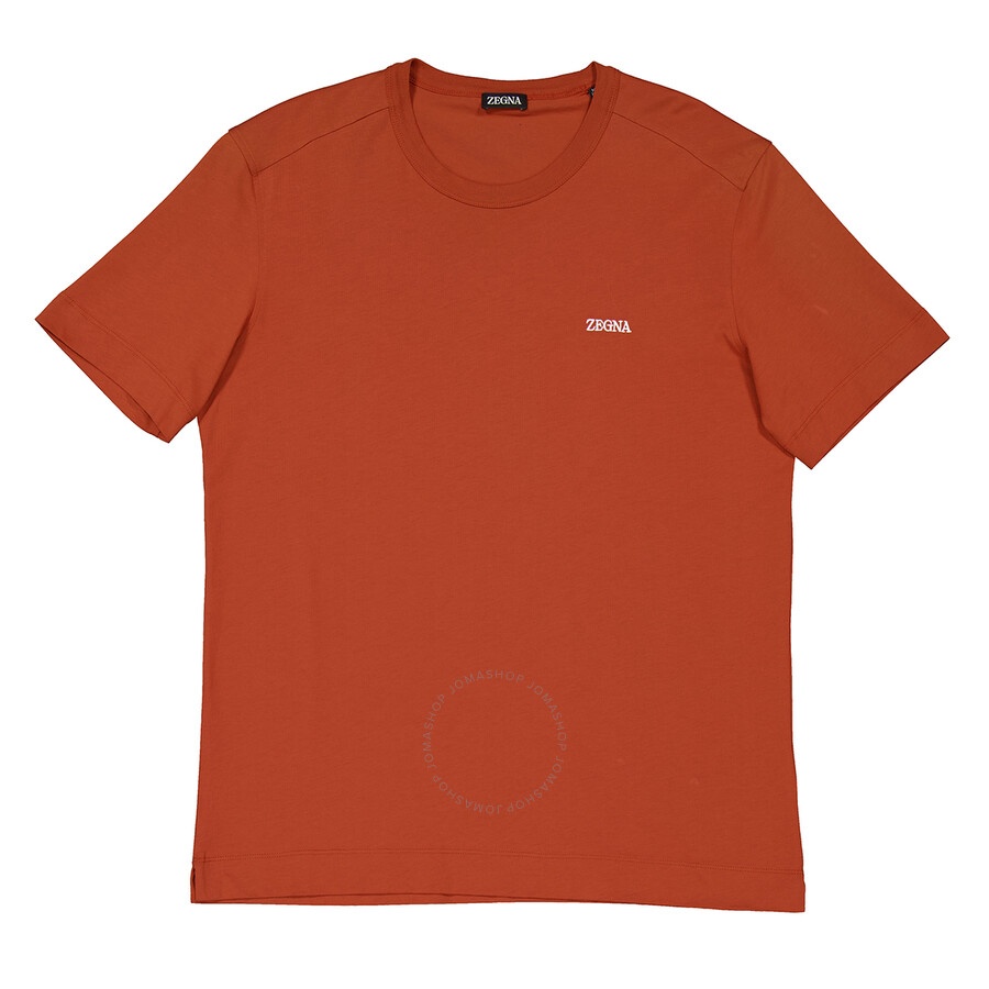 Ermenegildo Zegna Embroidered Logo Short Sleeve T-Shirt, Brand Size 50 ( US Size 40 ) - 1
