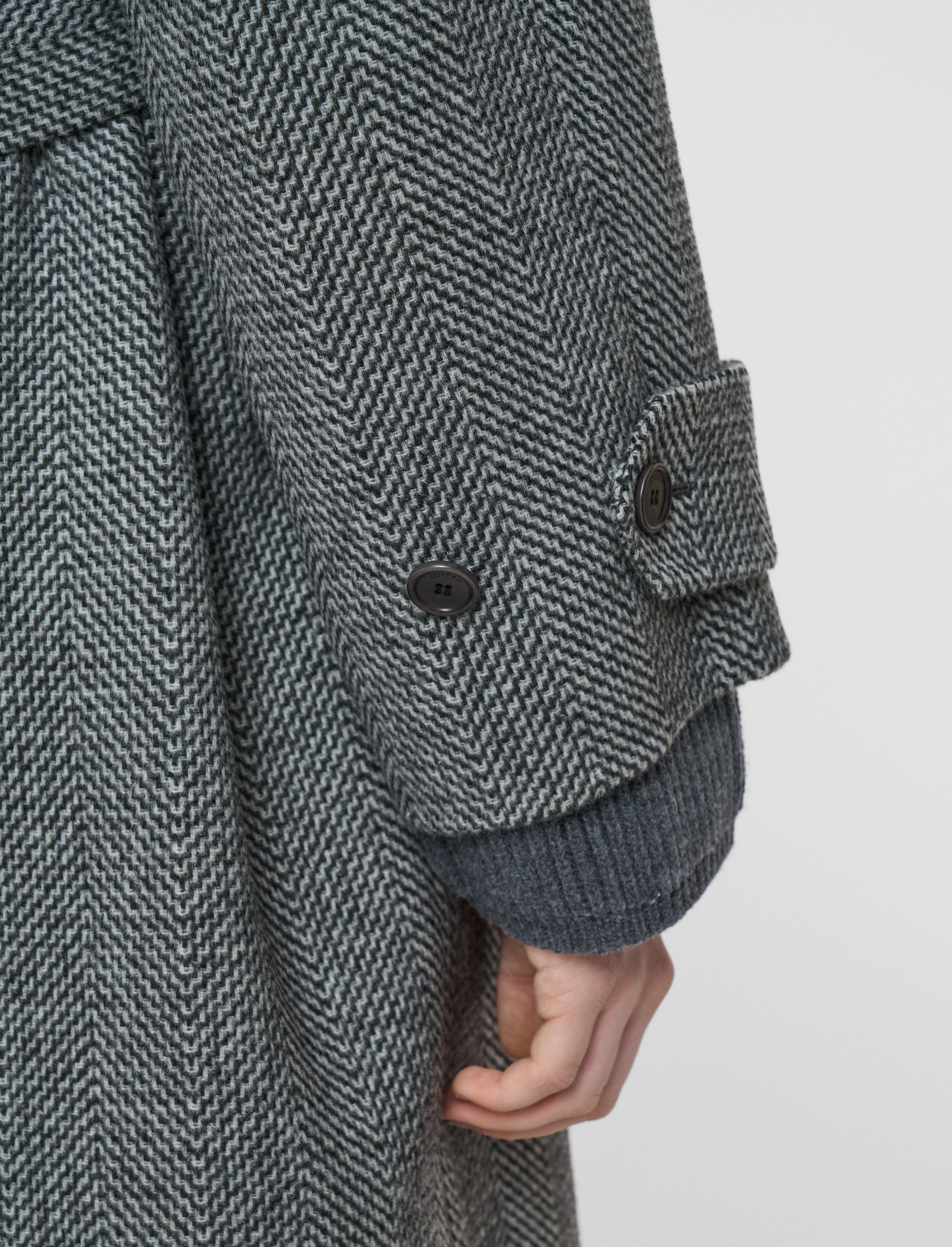 Navarre Linear Double Face Wool Coat - 5