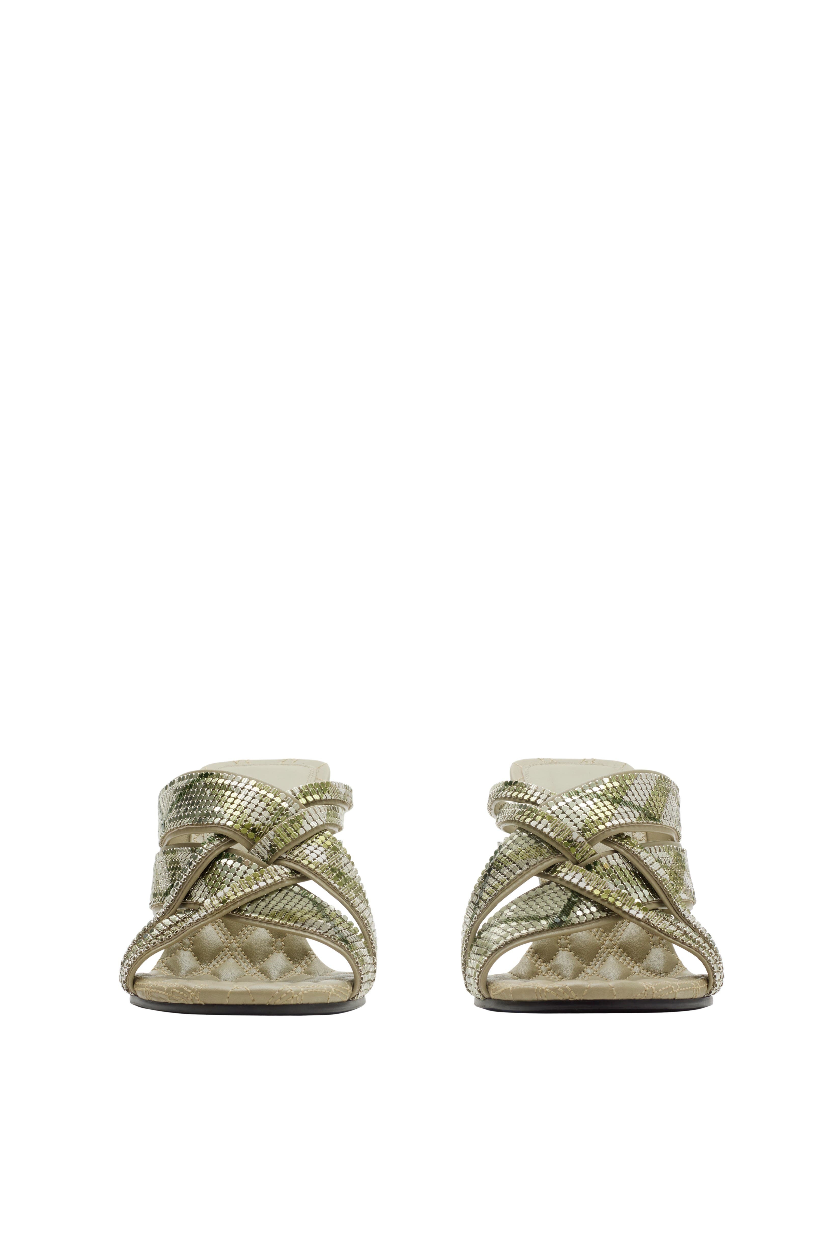 burberry Check Mesh Cabana Maille Mules in Skylark at Nordstrom - 3