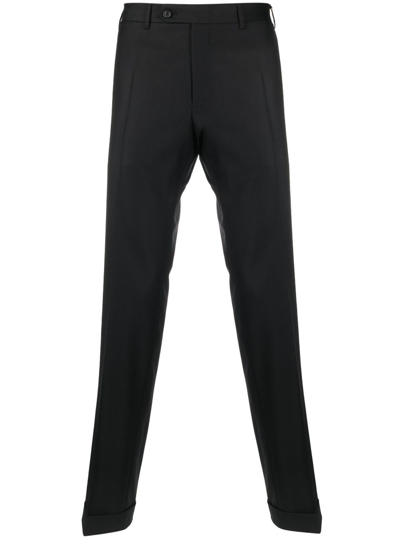 straight-leg wool tailored trousers 1