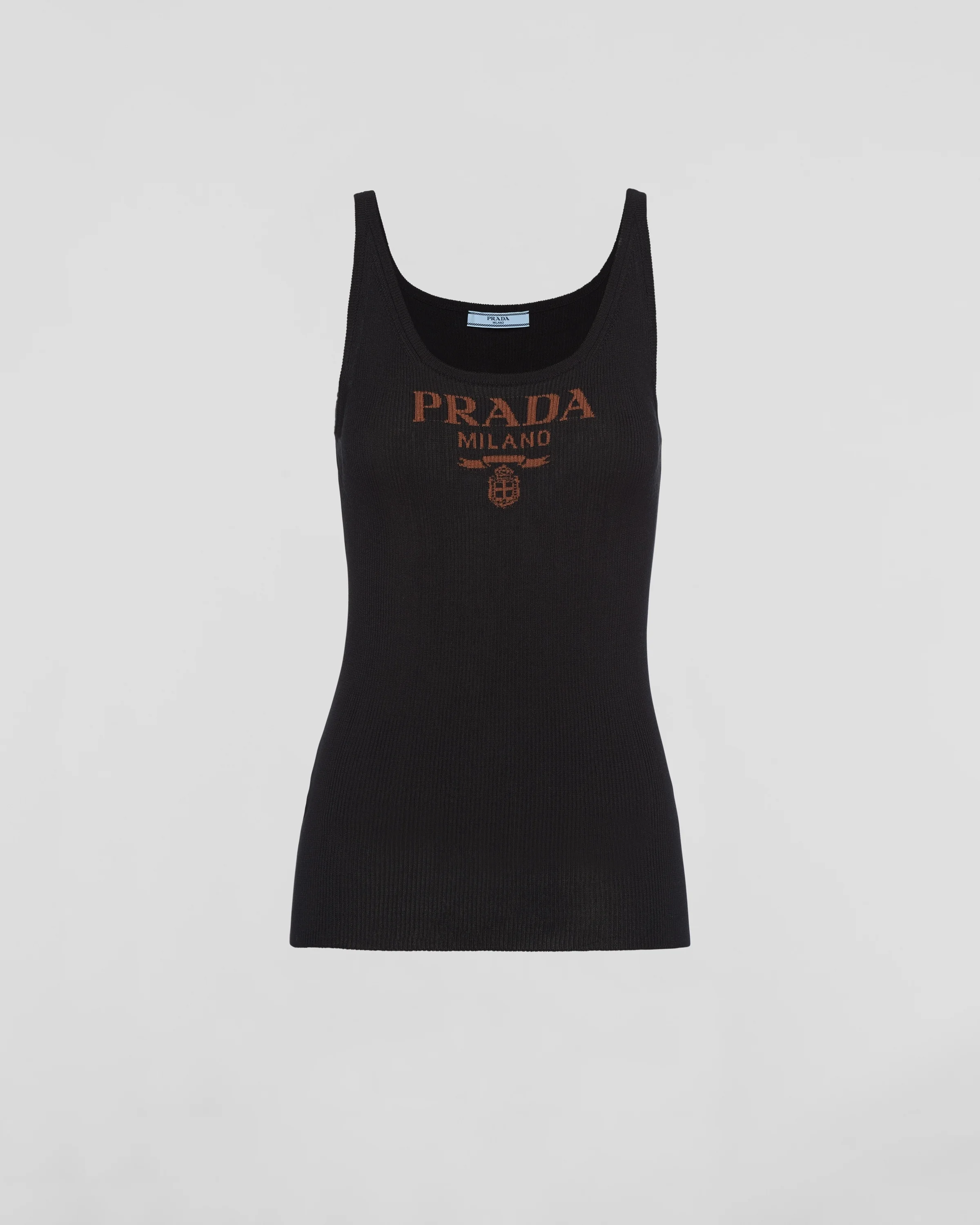 Prada Silk tank top with logo | REVERSIBLE