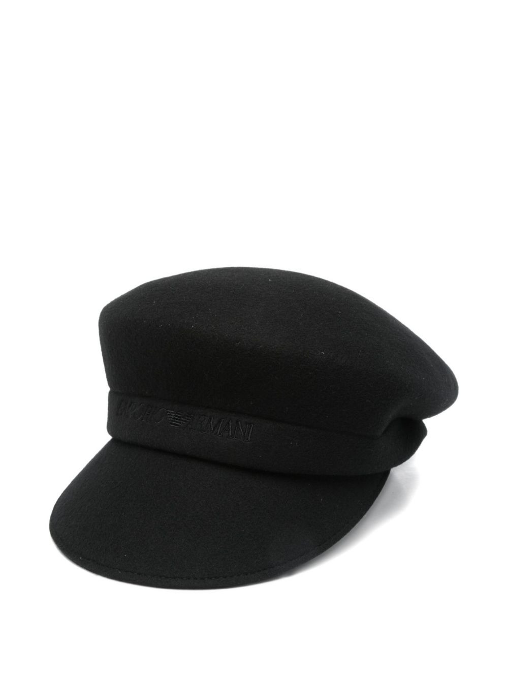 embroidered-logo baker boy hat - 1