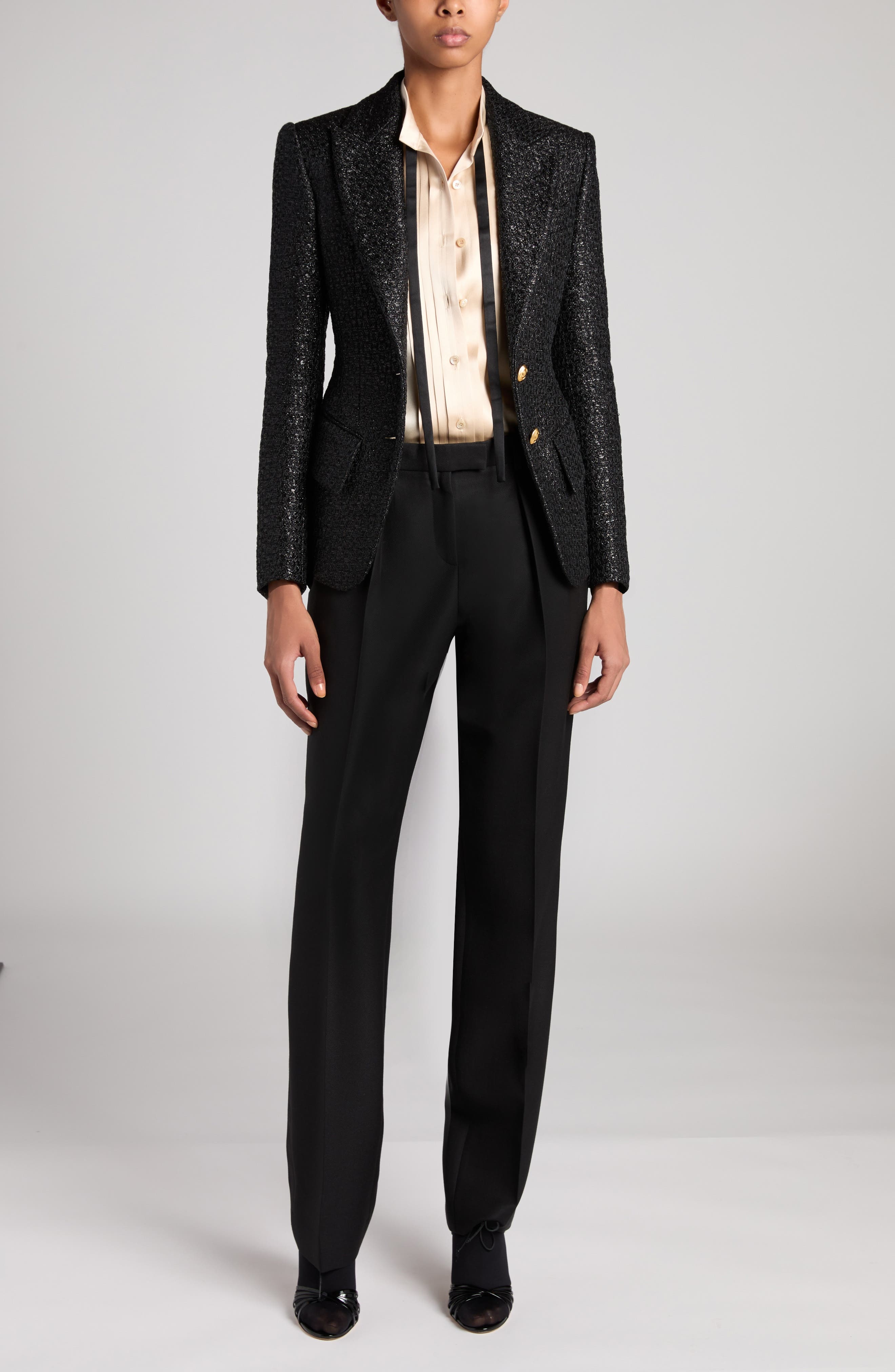 Pleated Wool, Mohair & Silk Twill Pants - 2