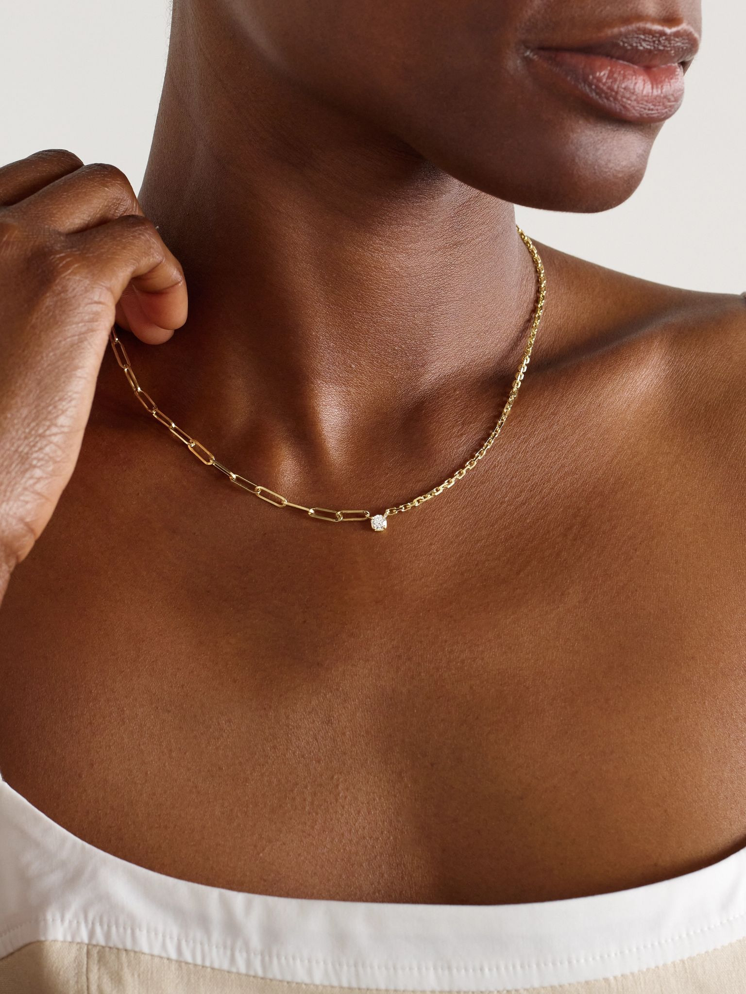 18-karat gold diamond necklace Gold - 2