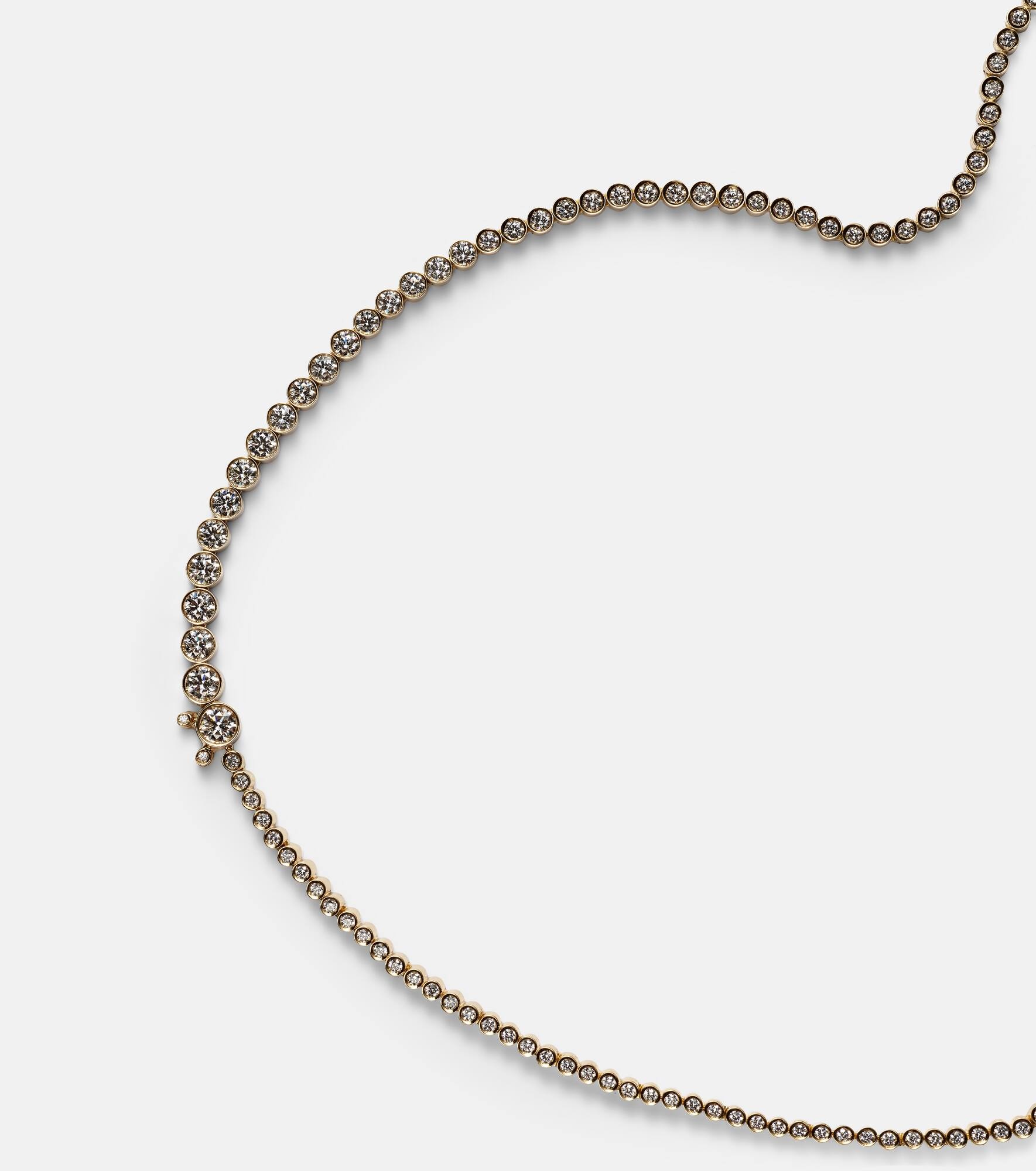 Collier De Tennis 18kt gold necklace with diamonds - 4