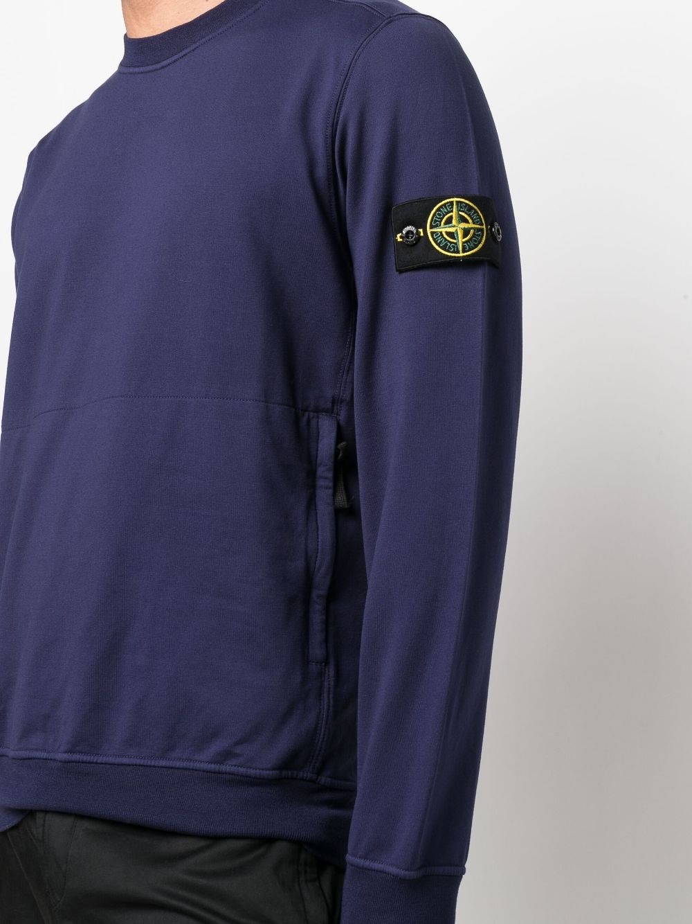 Compass badge crew-neck sweatshirt - 5