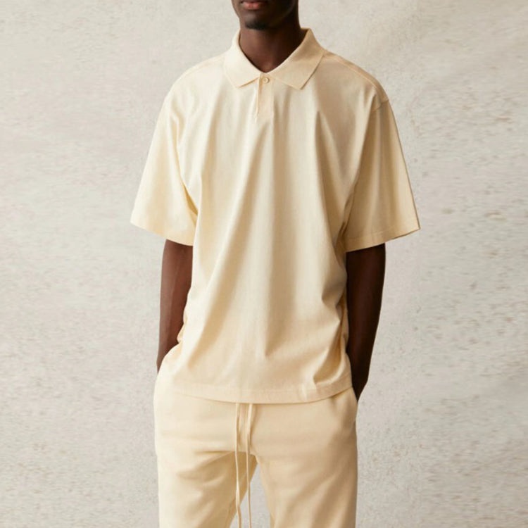 Fear of God Essentials SS21 Polo Shirt 'Buttercream' FOG-SS21-552 - 4