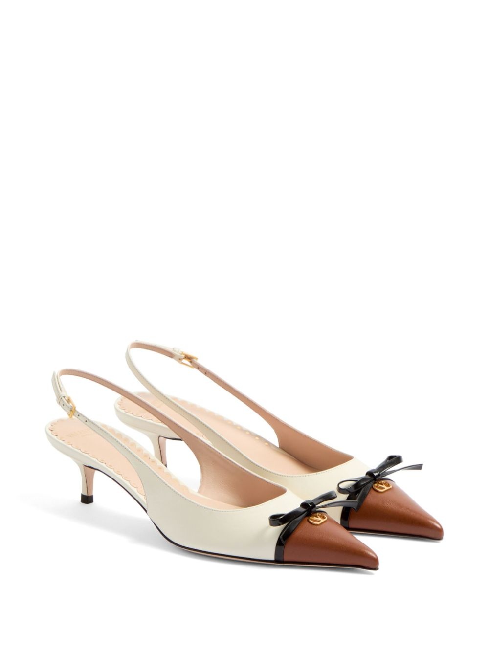 bow-detail slingback pumps - 2