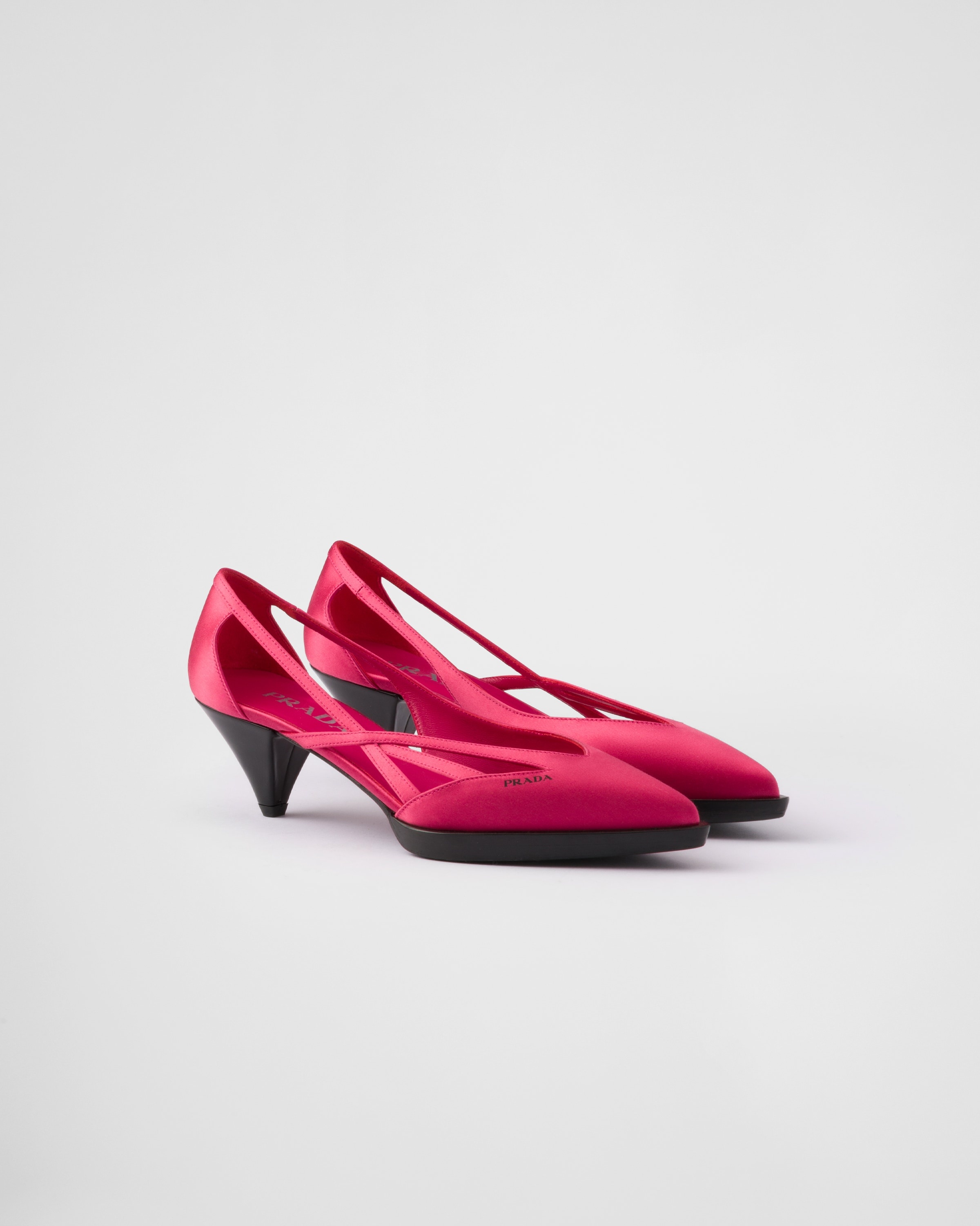 Satin cut-out pumps - 1