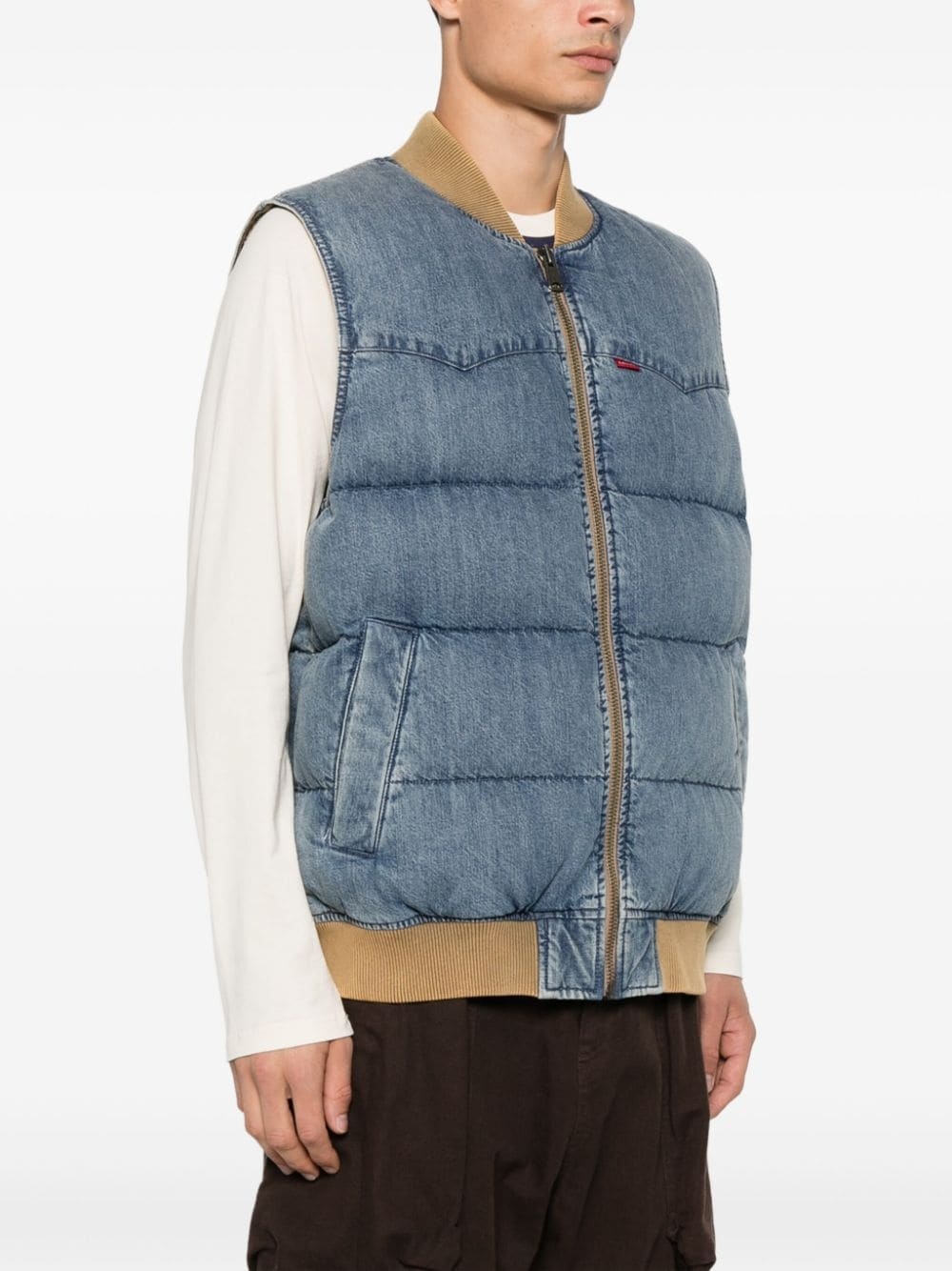 denim gilet - 3