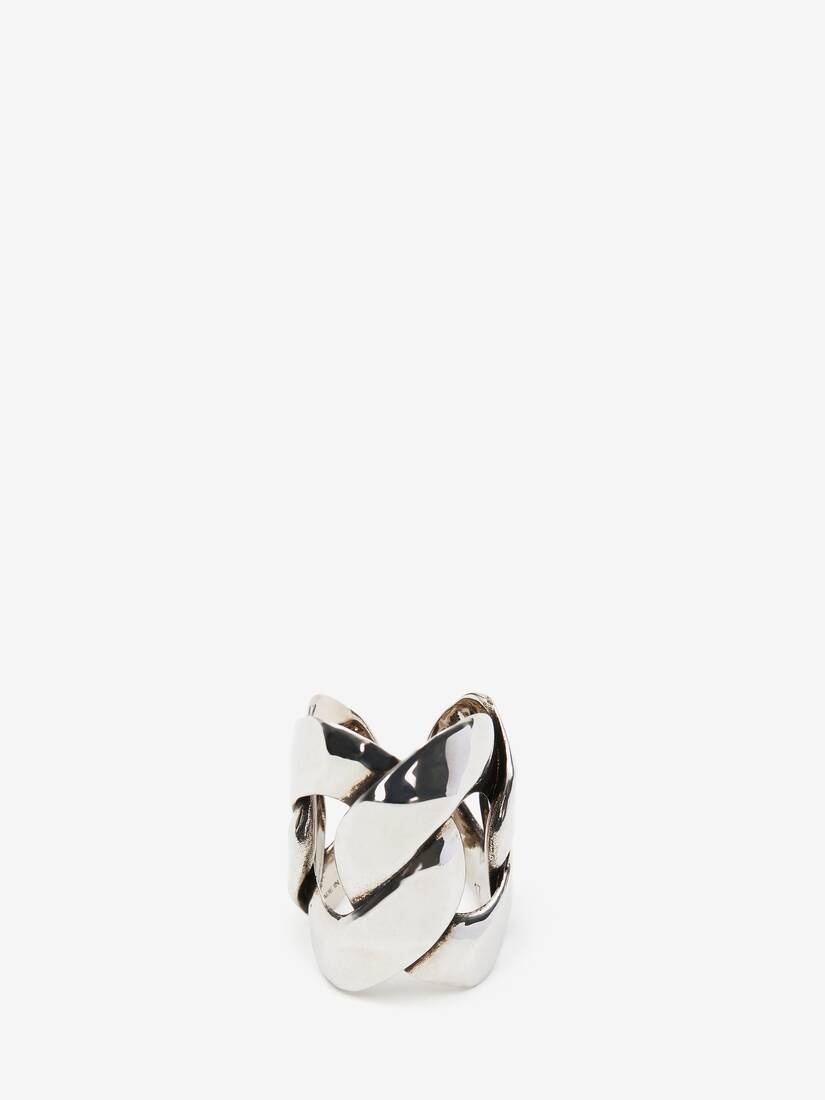 Women's Chain Ring in Antique Silver - 1