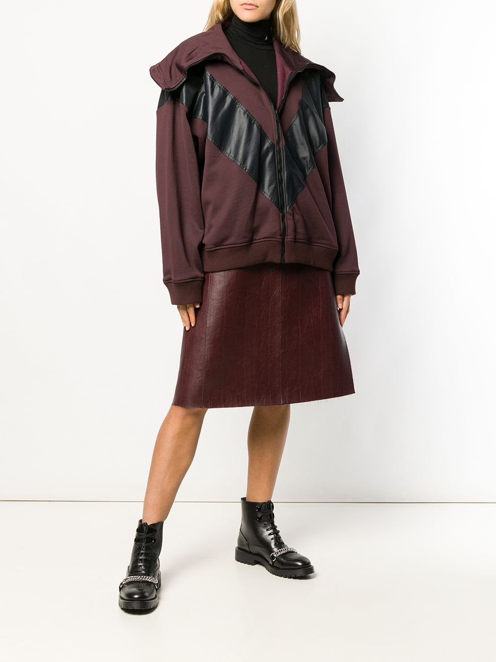 oversized collar jacket - 2