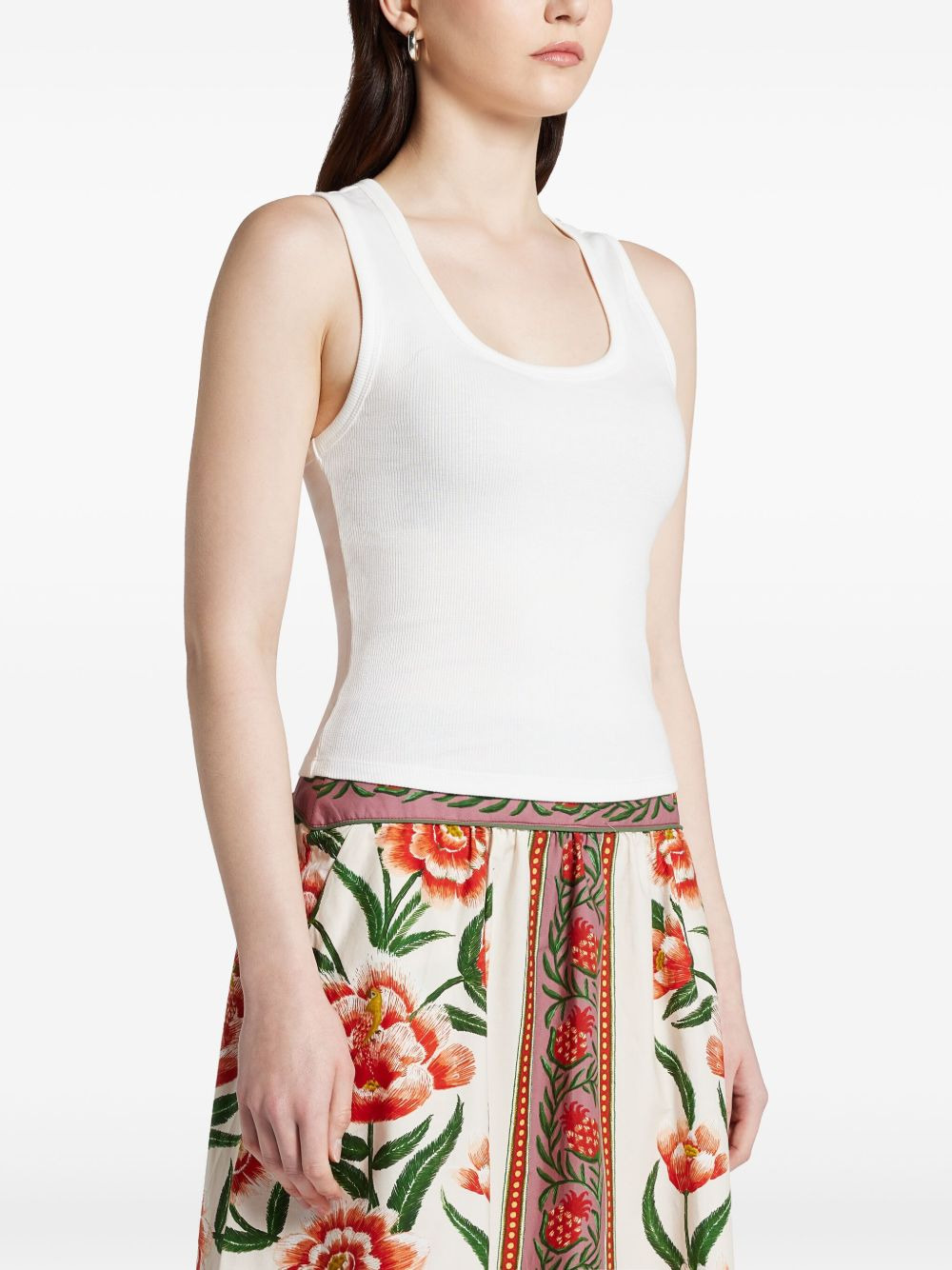 embroidered-motif top - 3