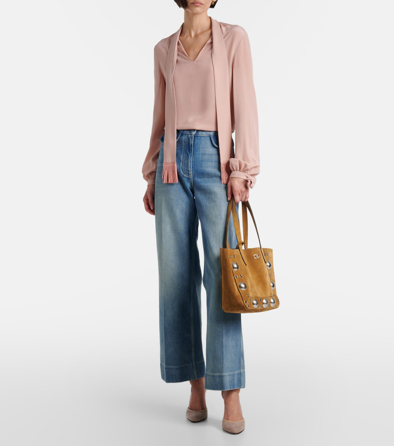 Valentino Nellcôte Medium suede tote bag outlook