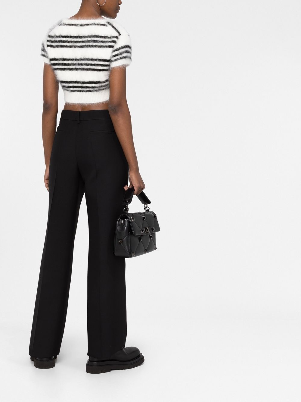 high-waisted wide-leg trousers - 4