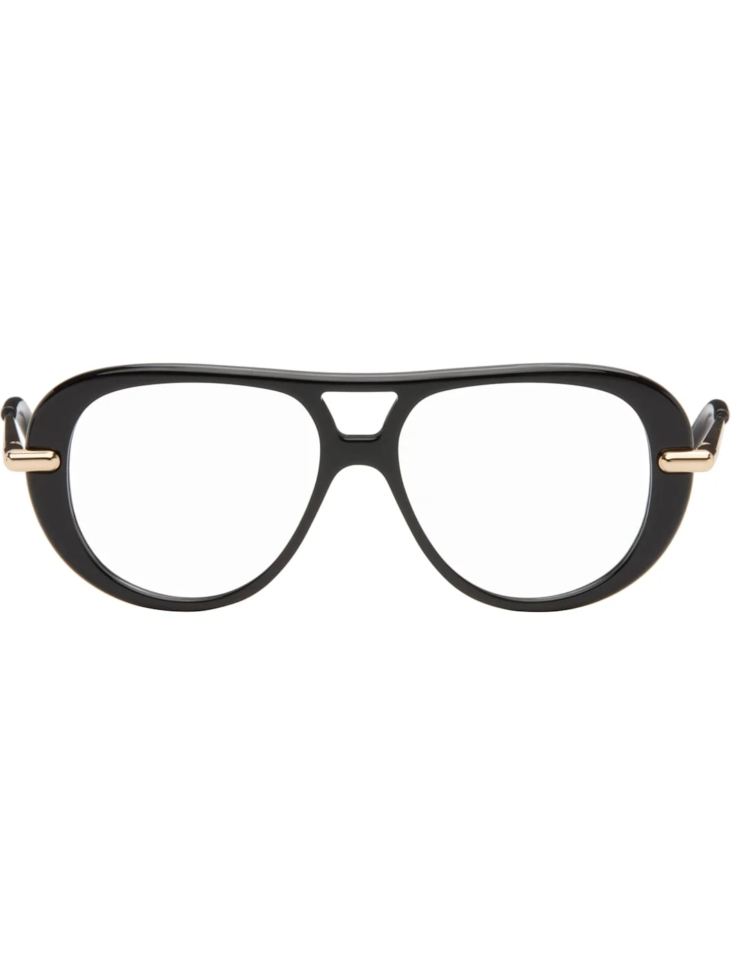 Black Pilot Slim Glasses - 1
