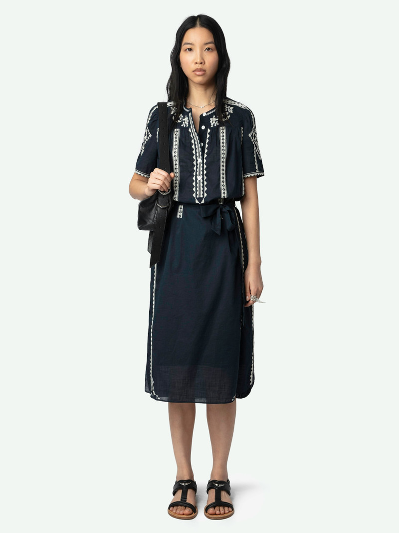 Zadig & Voltaire Rigy Navy Belted Dress outlook
