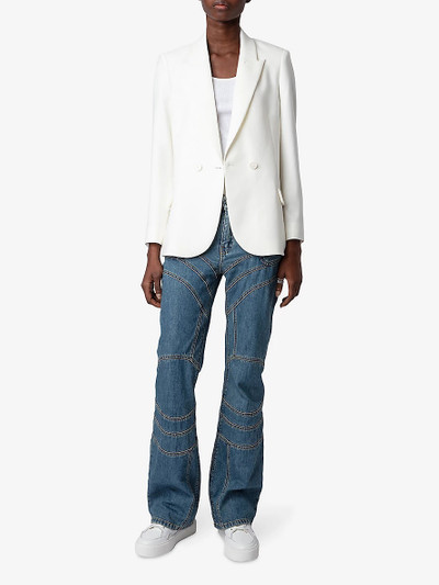 Zadig & Voltaire Visit Peace And Love diamanté-embellished stretch-woven blazer outlook