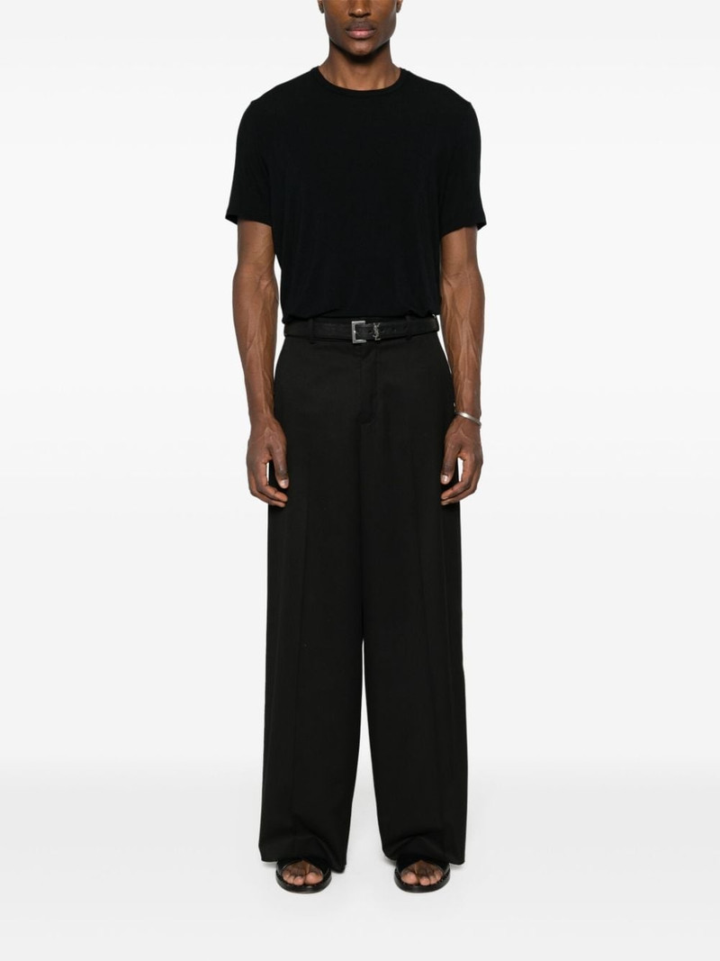 SAINT LAURENT crew-neck ribbed T-shirt outlook