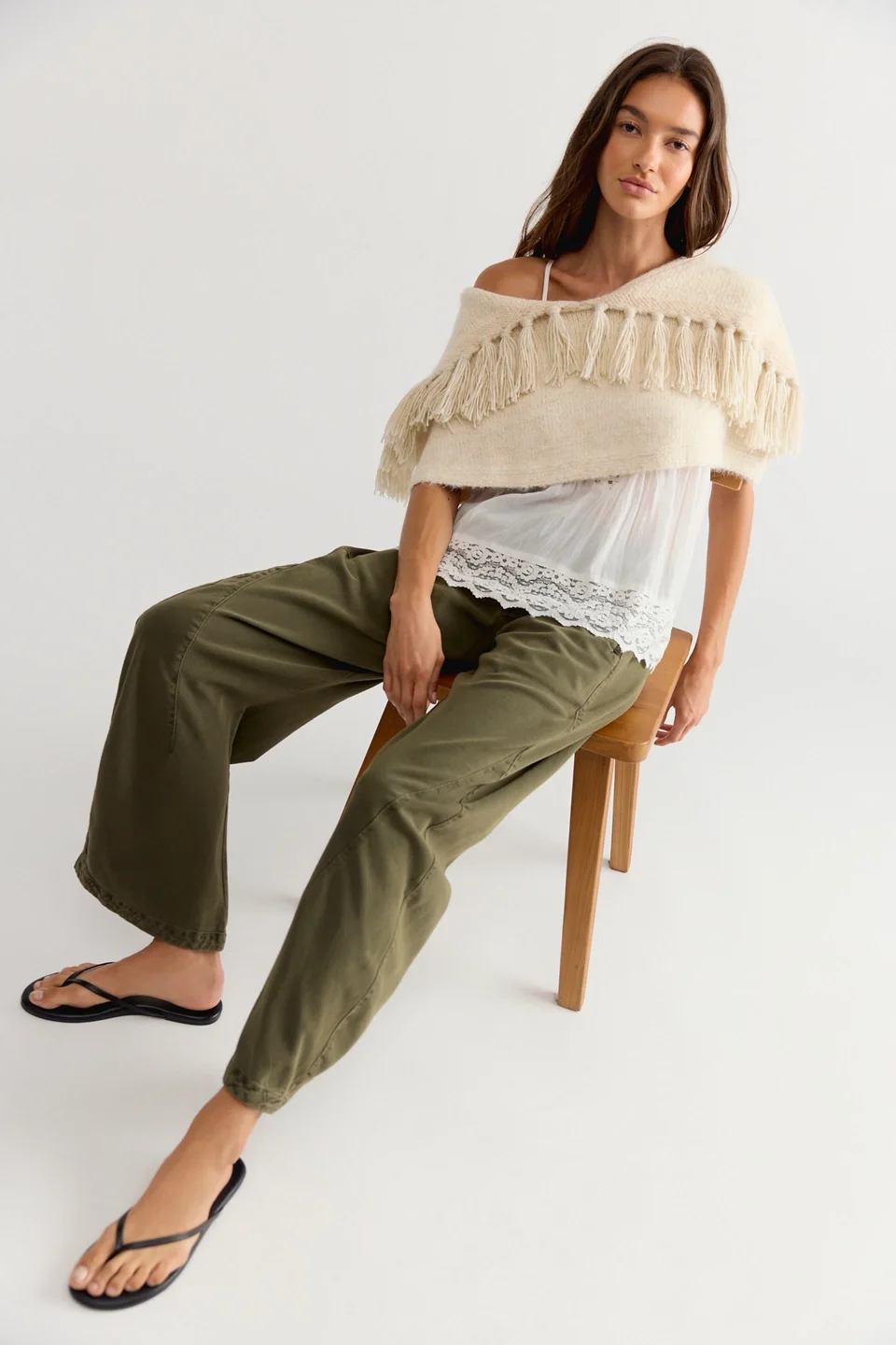 Cabin Fever Fringe Capelet - 1