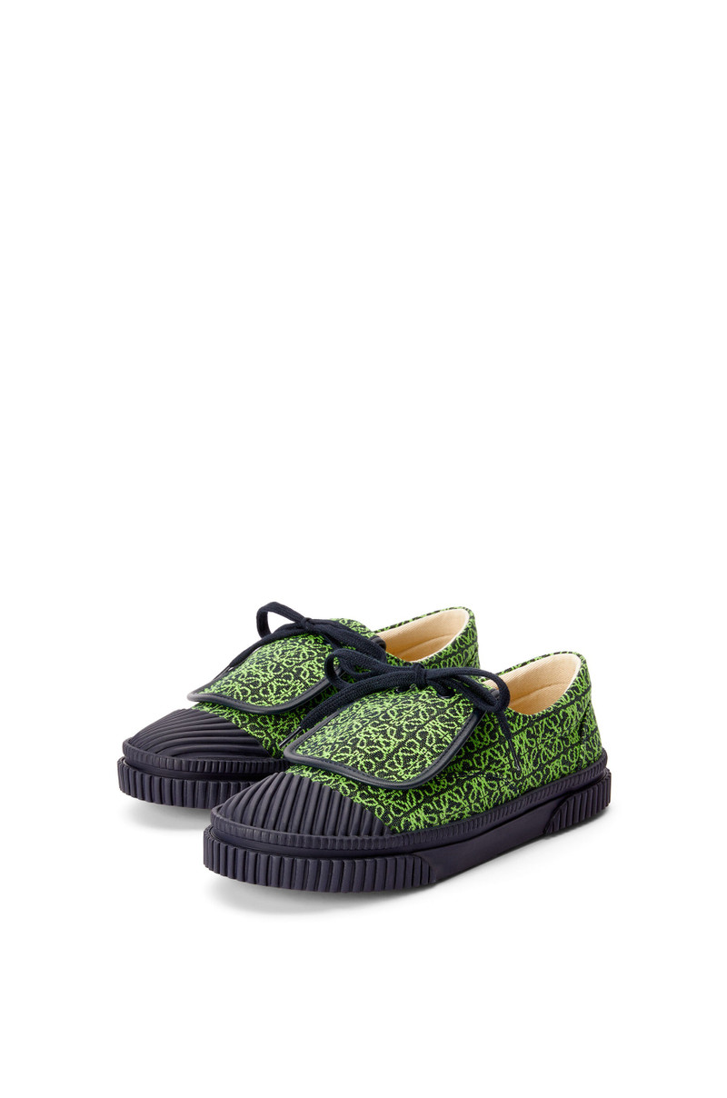 Loewe Flap sneaker in Anagram jacquard and calfskin outlook