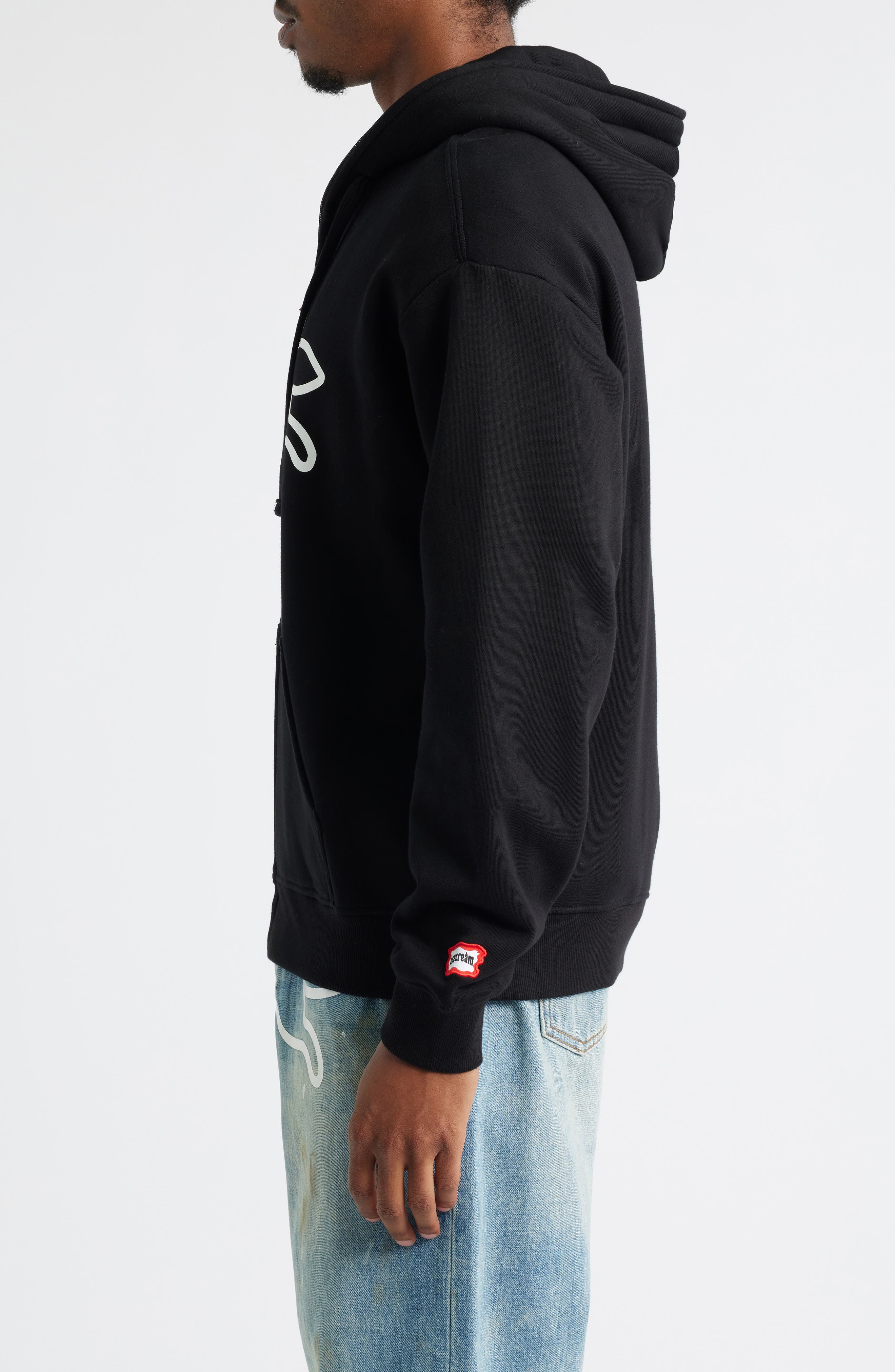 ICECREAM Scanner Graphic Zip Hoodie in Black at Nordstrom - 3