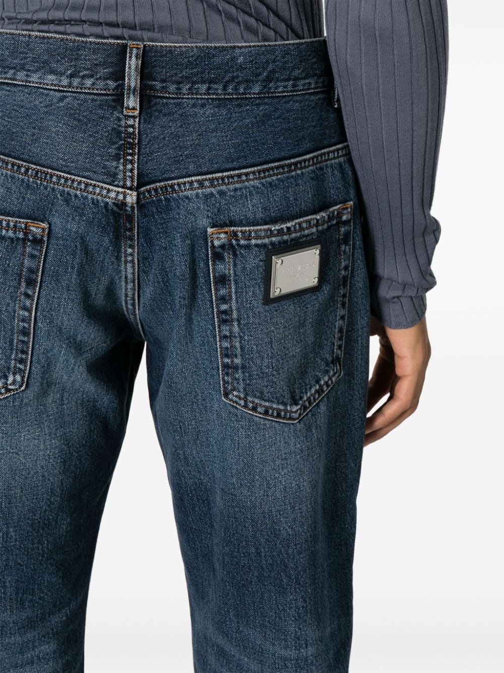 logo-plaque straight-leg jeans - 5