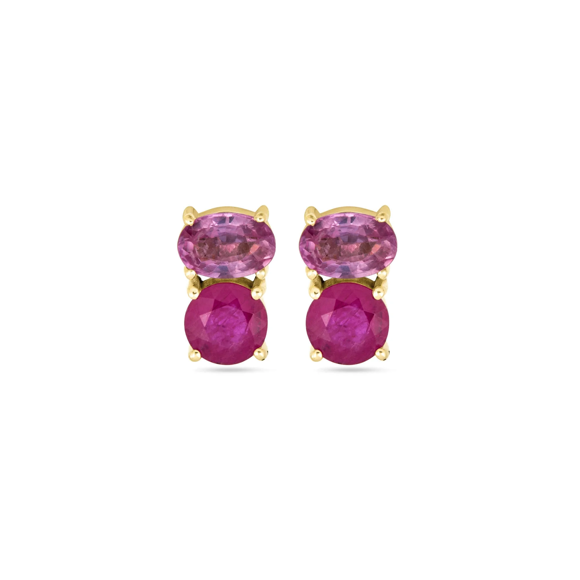 High Volume Pink Power Earrings - 1