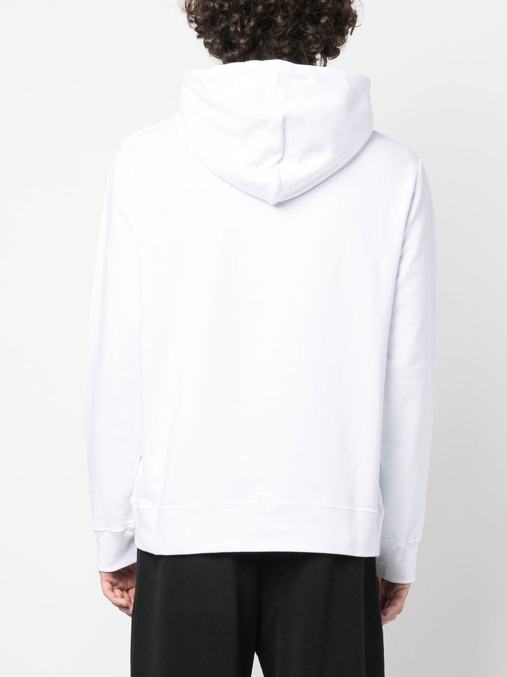 cotton alien-patch drawstring hoodie - 4