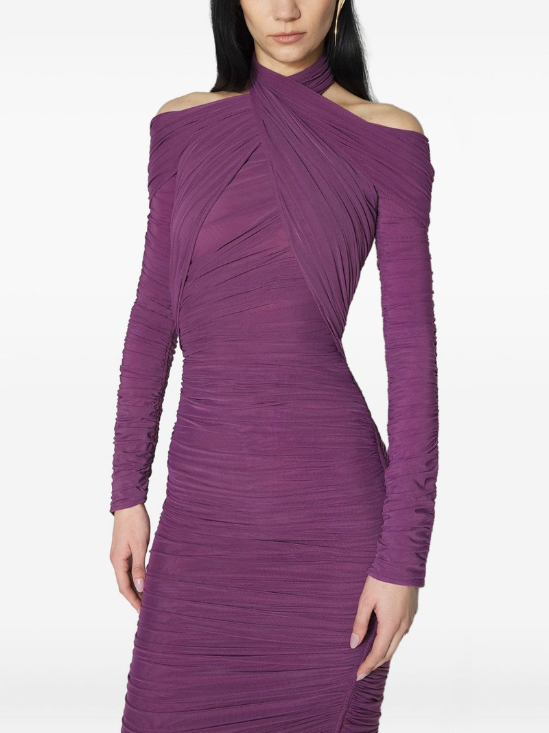 MUGLER draped midi dress outlook