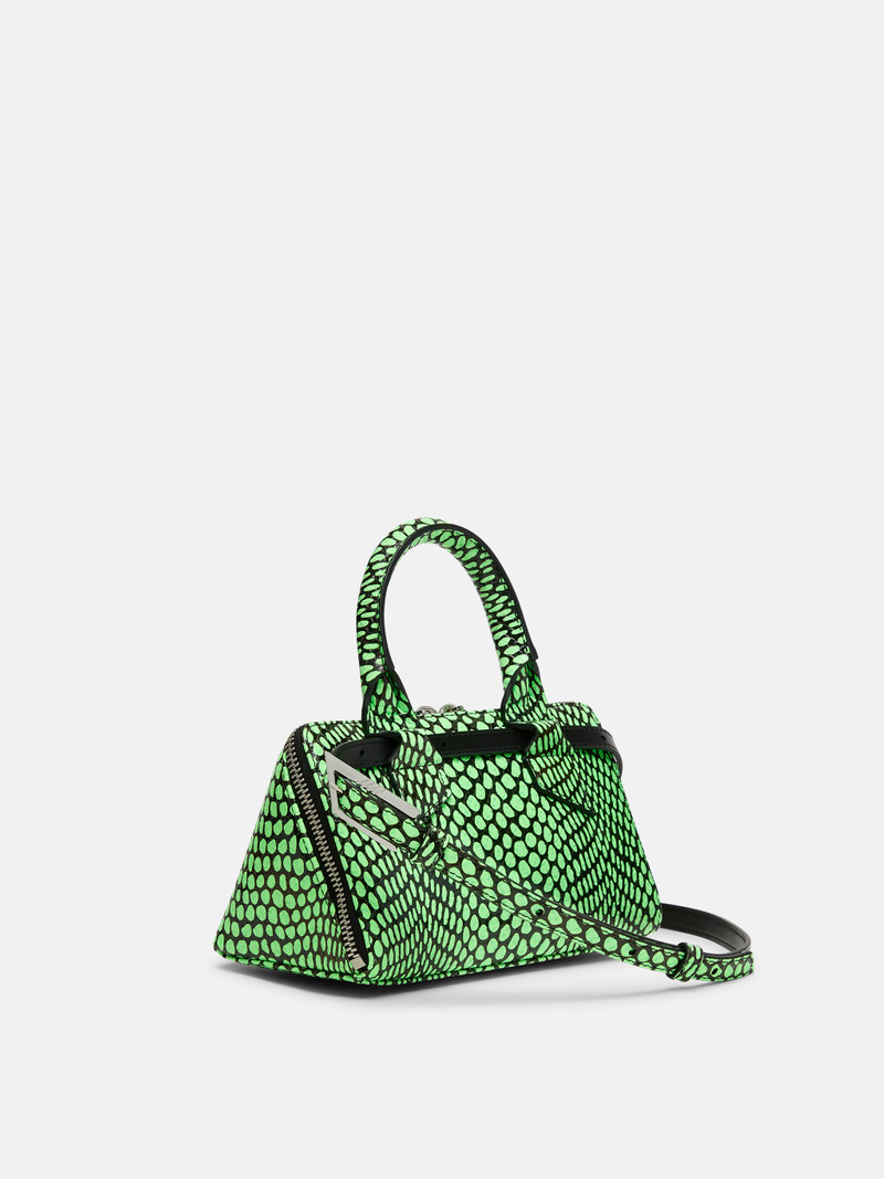 ''FRIDAY'' FLUO GREEN/BLACK MINI HANDBAG 2