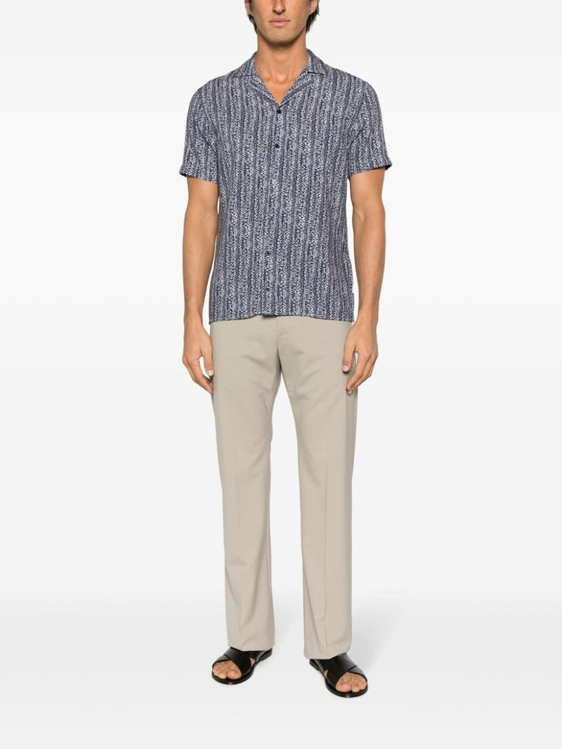 ORLEBAR BROWN wave-print short-sleeve shirt outlook